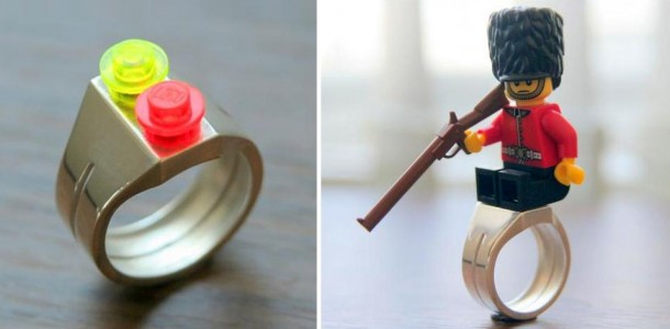 10.乐高砖戒指