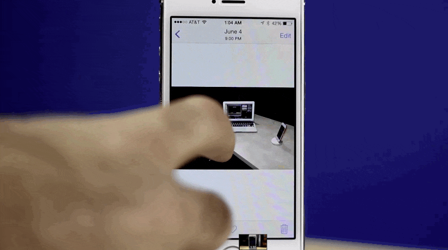 4.要隐藏照片，只需按住并点击“隐藏”