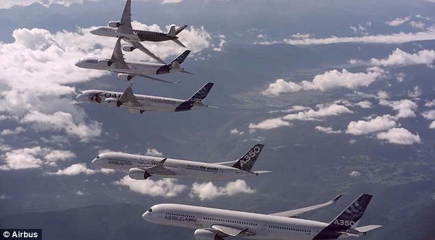 6 .空中客车A350 XWB飞机编队飞行