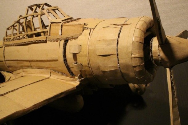 这些模型是由硬纸板创建的