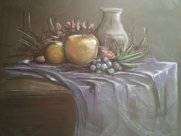 这位老师每天都画一些独特的东西