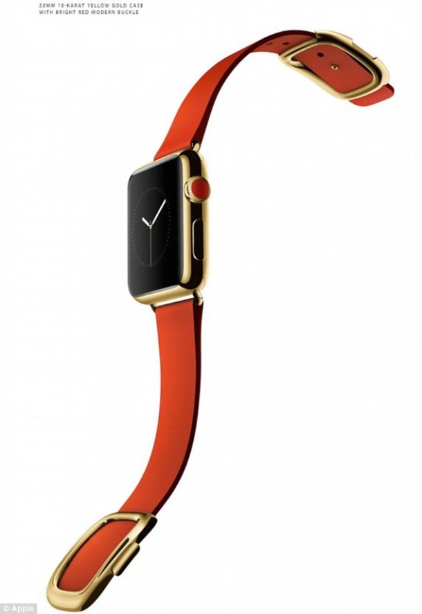 苹果蓝宝石水晶手表