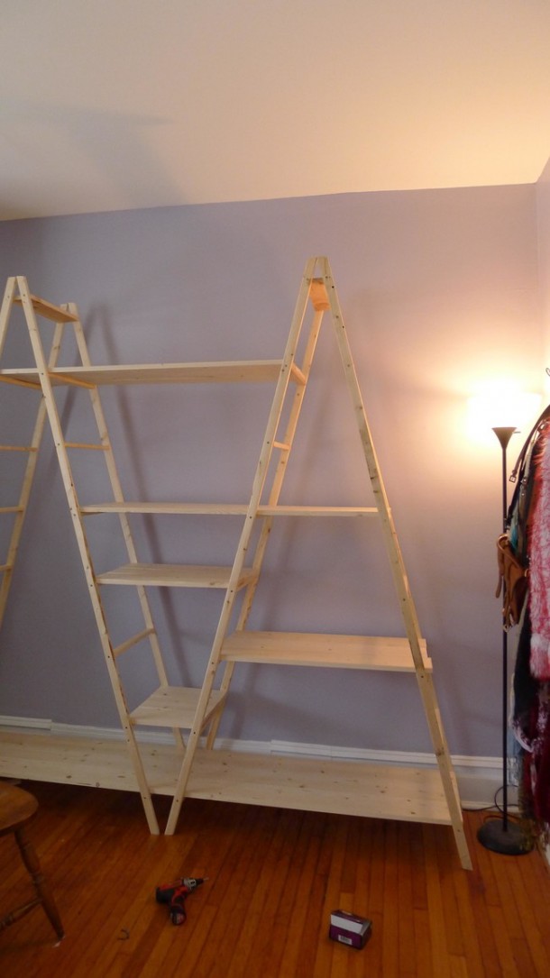 DIY梯子架子9