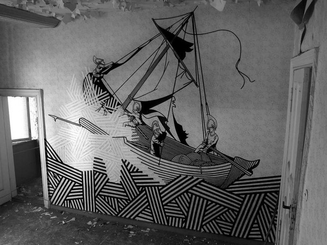 这位艺术家将枯燥的表面转化为神奇的艺术品4 b