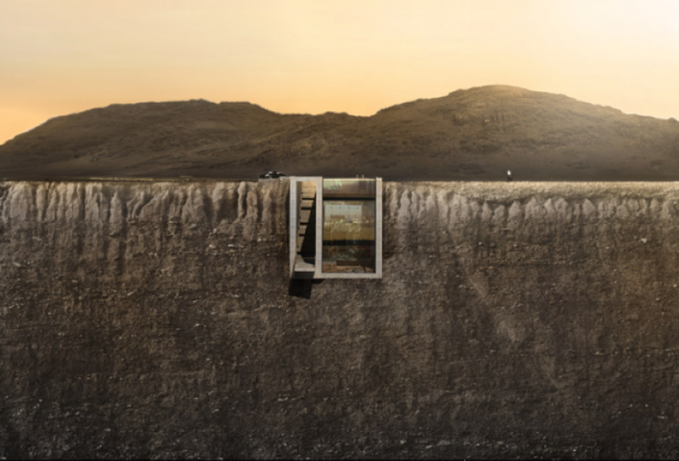 房子建在悬崖里