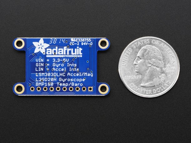 Adafruit 10 -Dof IMU突破-L3GD20H + LSM303 + BMP180