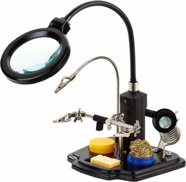 Elenco焊锡台，LED发光放大镜