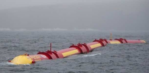 从海浪Pelamis波浪能量转换器产生能量3