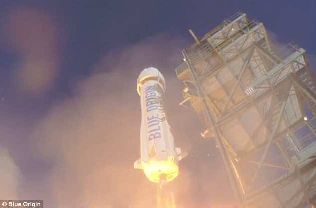 蓝色起源可重用的火箭发射和着陆成功,再次!4