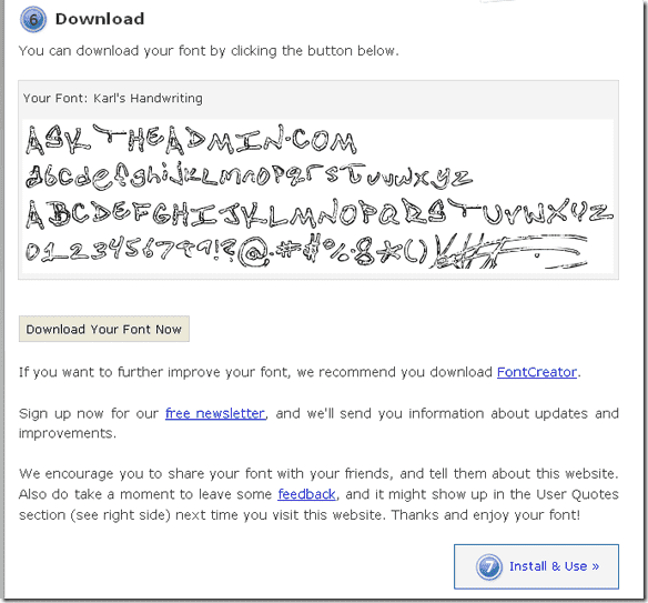 这是您可以创建自己的字体6的方式
