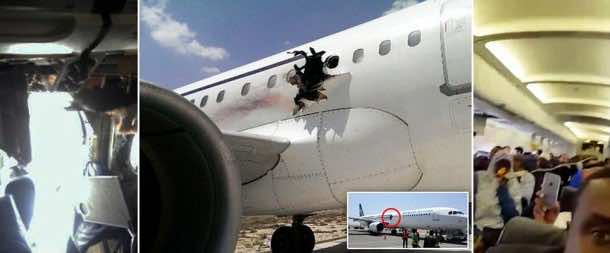 索马里一架喷气式飞机在空中爆炸后成功着陆，无人死亡
