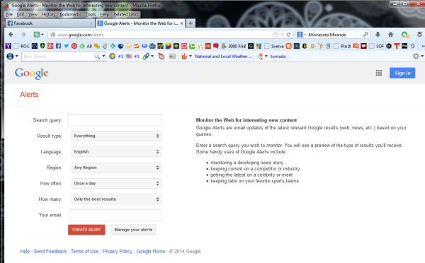 学习如何创建谷歌提醒