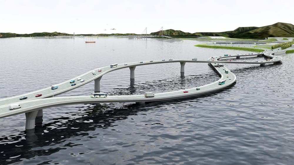 珠江项链桥，一个奇特的交通问题的扭曲解决方案