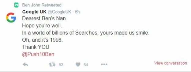 奶奶礼貌的谷歌搜索