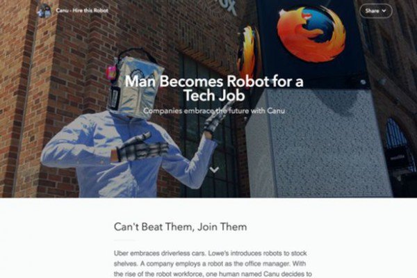 求职者成为机器人起步工作