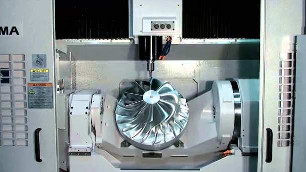 5-axis-mill。学分:youtube.com