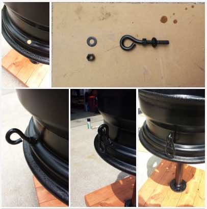 来自旧轮胎轮辋的DIY烧烤架4