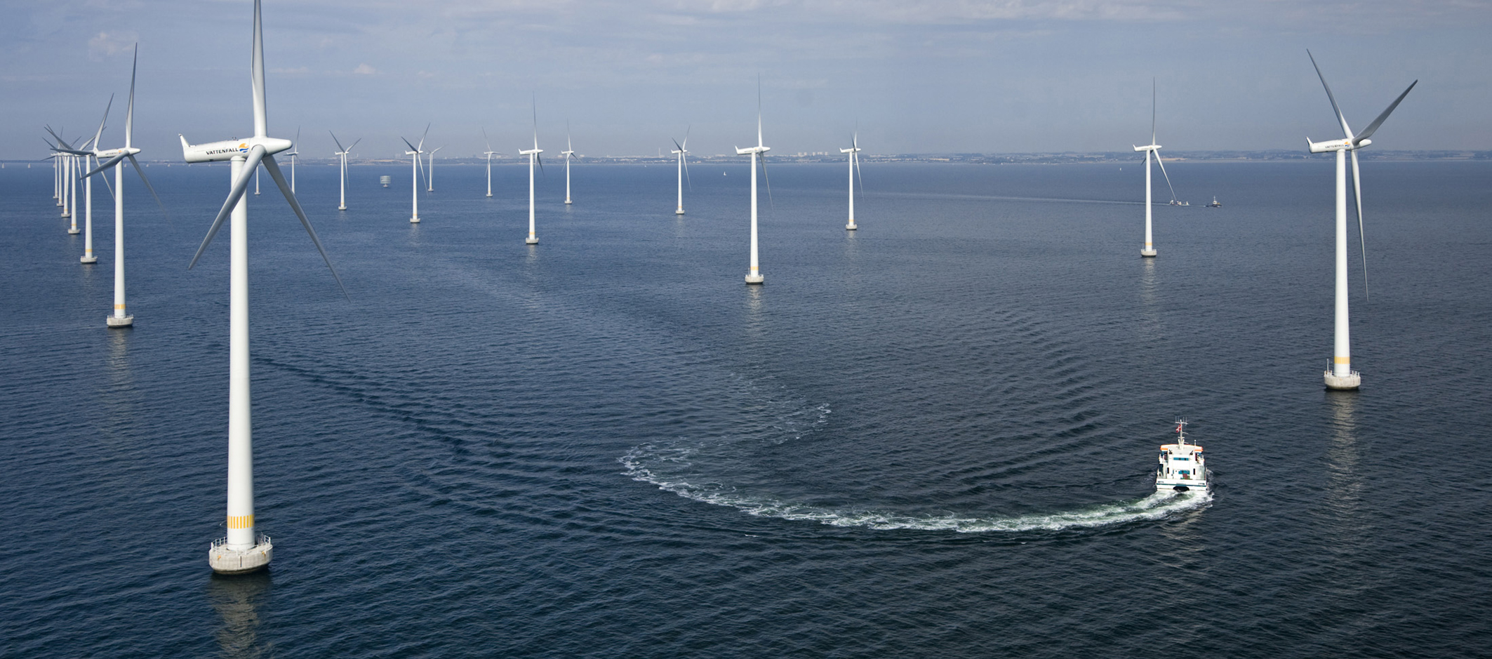 Offshore- windpark Lillgrund im Öresund zwischen Malmö und Copenhagen / Offshore wind farm Lillgrund在Øresund Malmö和哥本哈根之间