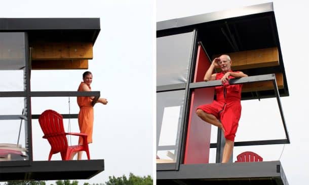 表演建筑两位艺术家建造了360度旋转房屋，然后移动了Image 1