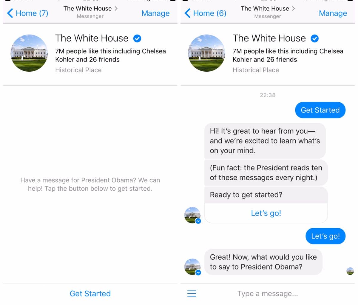 用facebook给奥巴马发邮件