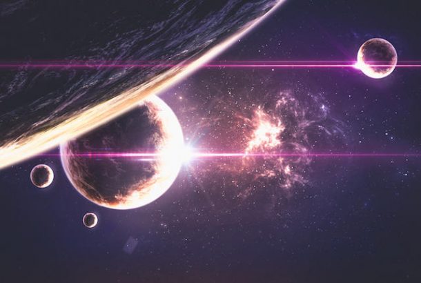 在太空的行星状星云。这张照片由美国宇航局的元素