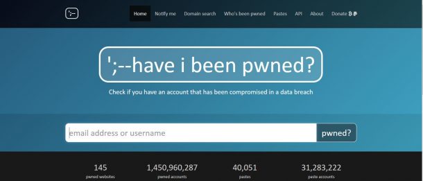 图片学分：haveibeenpwned