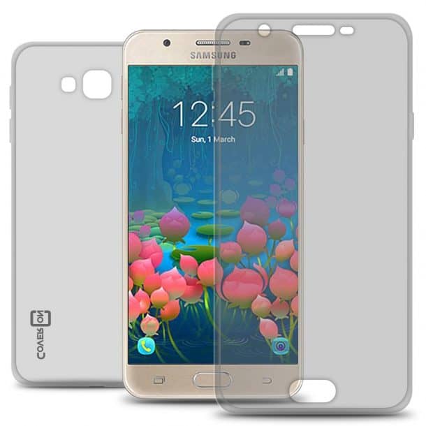 Galaxy J5 Prime手机壳，Galaxy On5手机壳(仅2016年版本)，CoverON [WrapGuard系列]全身两件套超薄透明TPU手机壳三星Galaxy J5 Prime / On5(2016年)-透明
