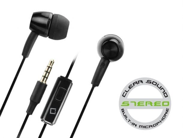 摩托罗拉进行Z玩Droid黑色免提立体声耳塞