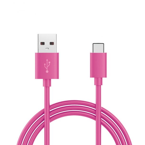 粉红色USB 2.0型CUSB-C Sync＆充电电缆，用于三星Galaxy A5