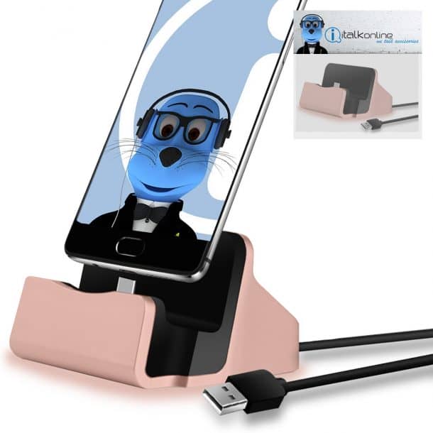 玫瑰金Type-C到USB同步和为三星Galaxy A7 2017的充电电缆