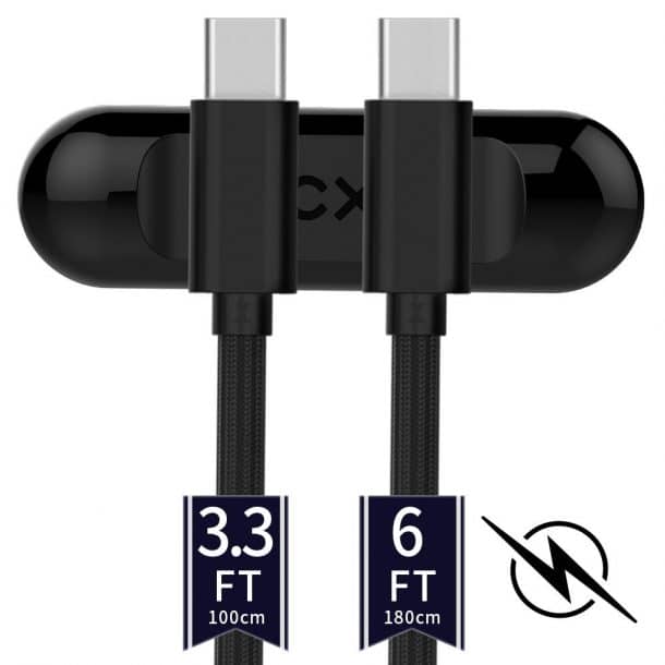 USB C型电缆，USB C电缆3英尺6英尺(2包)尼龙编织线