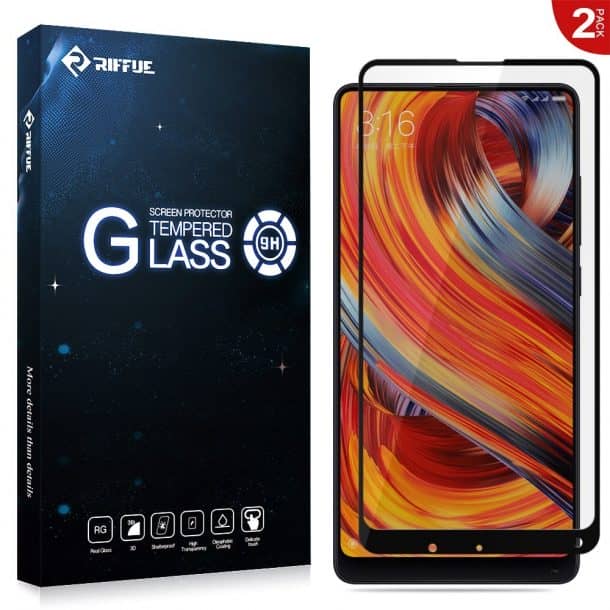 Riffue完全覆盖屏幕保护器小米Mi混合2