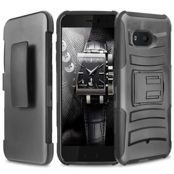 TJS掉落保护箱带有皮带夹皮套的HTC U11 Life