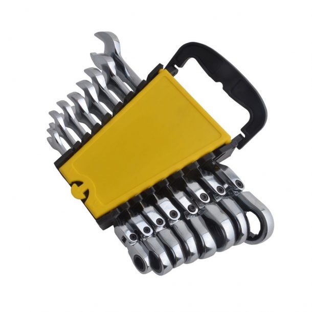 Gunpla 8块8-17mm灵活棘轮扳手头组合扳手