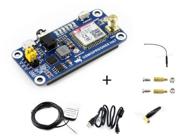 覆盆子π3 waveshare GPS模块