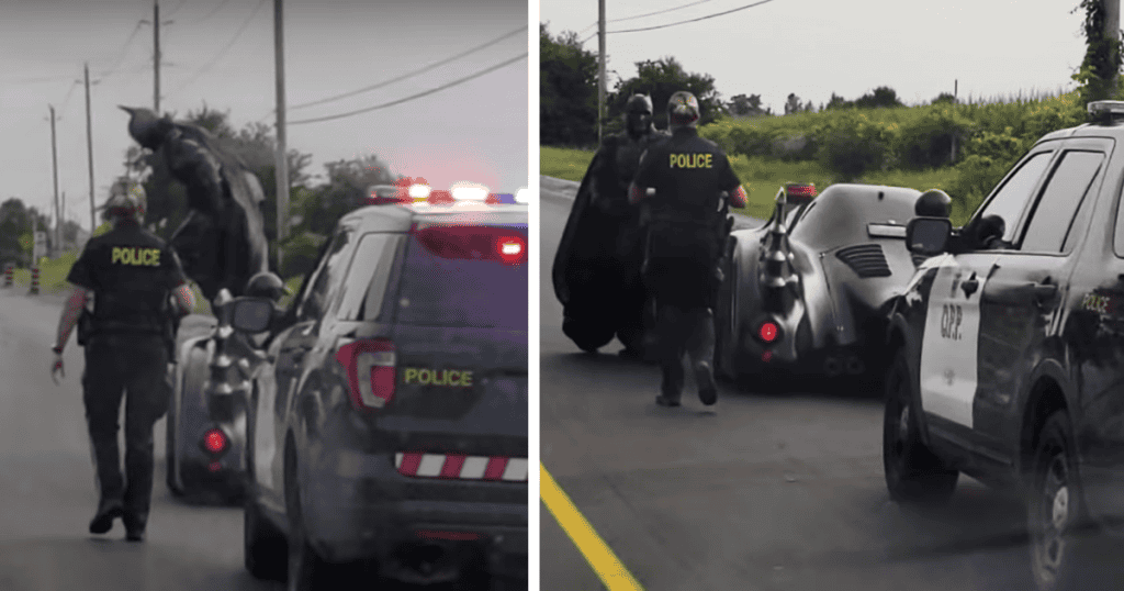 蝙蝠侠停了下来