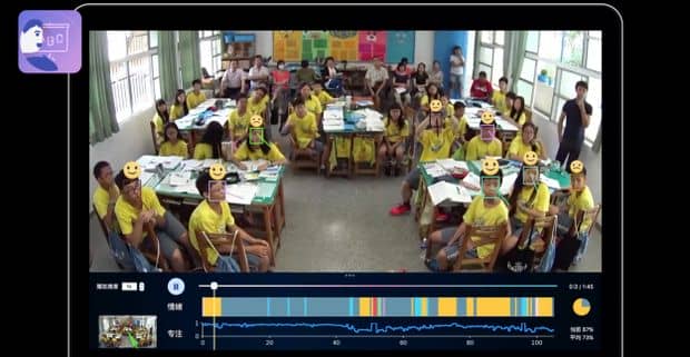 中国在教室中使用面部识别