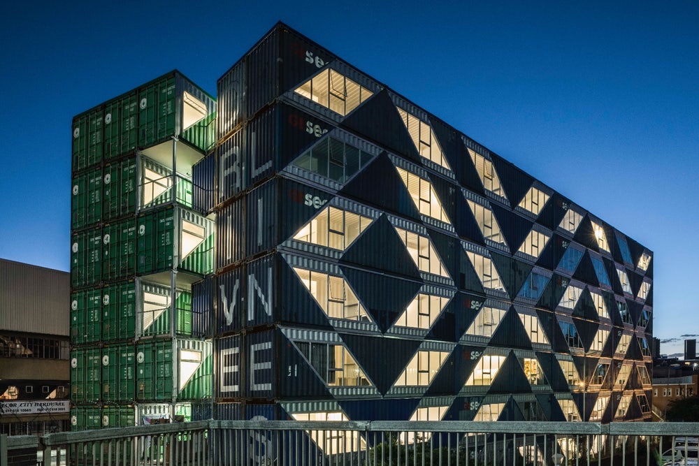 apartments made of shipping containers
