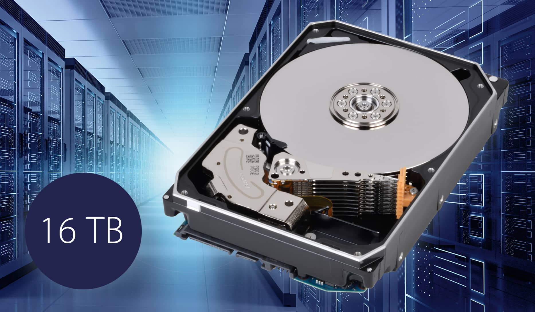 东芝MG08系列硬盘的存储容量为16TB