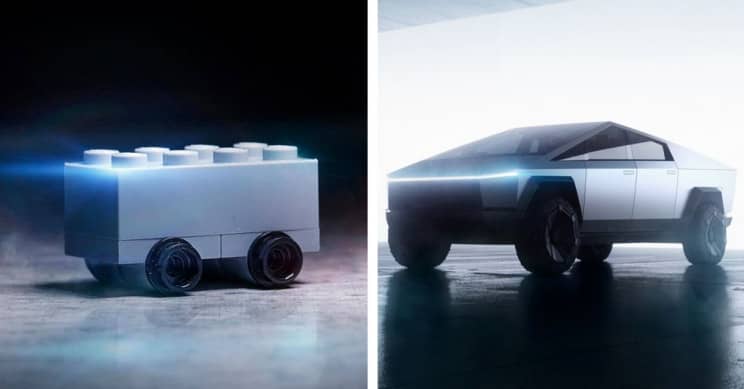 乐高乐高特斯拉（Lego Trolled Tesla）带有自己的塞伯拉克