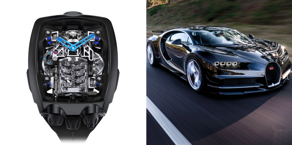 查看由Jacob＆Co。创建的Bugatti Chiron Tourbillon Watch。