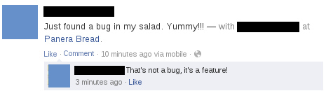 这是对Facebook状态的回应。